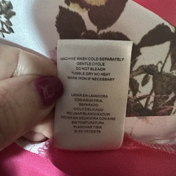 Kut From The Cloth Top Women’s Medium Floral Print Semi Sheer Short Sleeve - Picture 8 of 12